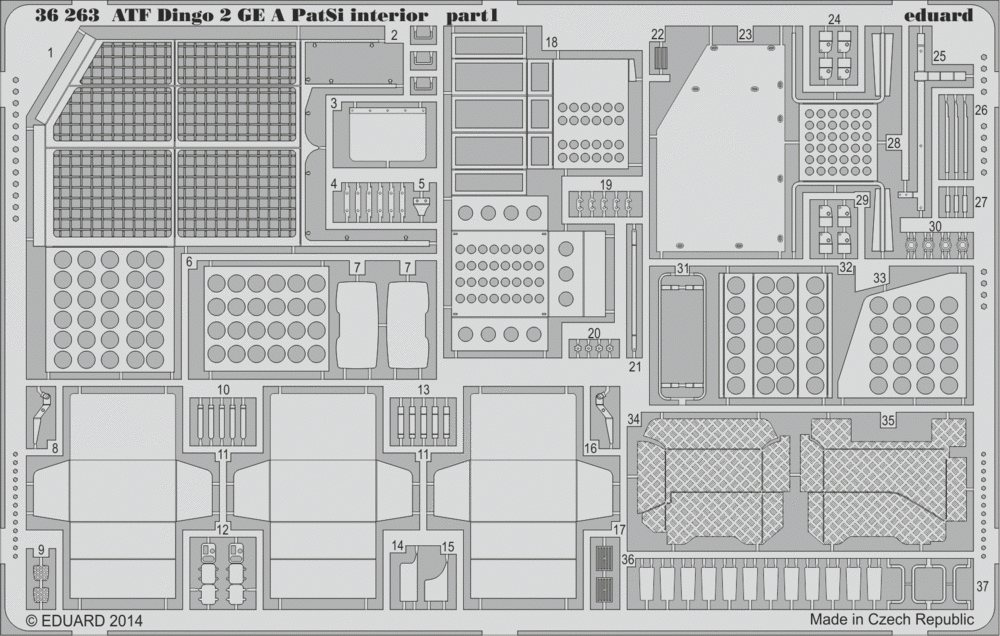Eduard 36263 ATF Dingo 2 GE A PatSi intérieur REVELL 1/35