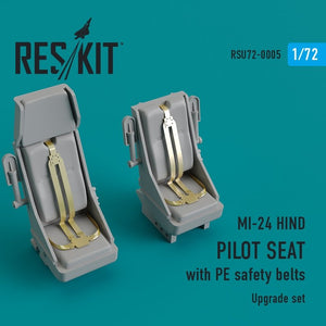 RESKIT RSU72-0005 MI-24 ind. Siège pilote avec ceintures de sécurité PE pour Zvezda, Hobby Boss, Eduard, Academy, Italeri, Bilek Esci, Hasegawa, Heller 1/72