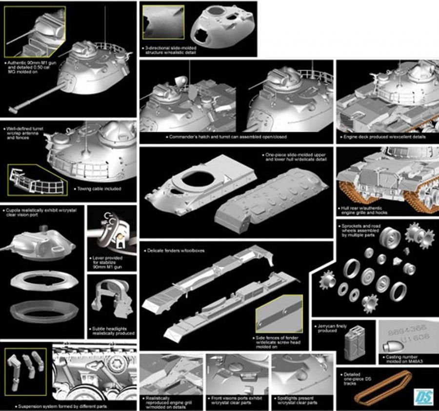 Dragon 3544 M48A3 Mod.B 1/35 – Bild 3