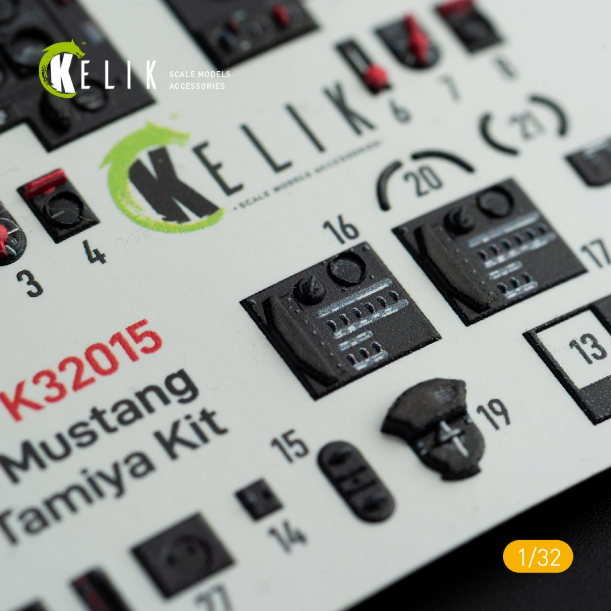 KELIK K32015 P-51D MUSTANG - DÉCALCOMANIES 3D INTÉRIEURES POUR MAQUETTE TAMIYA 1/32 – image 7