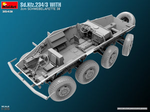 MiniArt 35431 Sd.Kfz.234/3 Avec 2cm Schwebelafette 38 1/35 – immagine 9