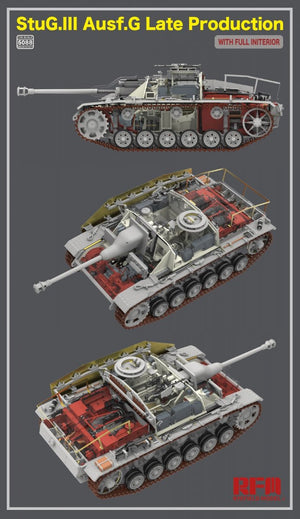 Maquette Rye Field 5088 StuG.III Ausf.G, production tardive, intérieur complet, échelle 1/35 – image 5