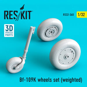 RESKIT RS32-0360 BF-109K JEU DE ROUES (LESTÉES) 1/32
