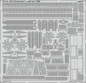 Eduard 53110 USS Arizona partie 4 - partie supérieure principale TRUMPETER 1/200