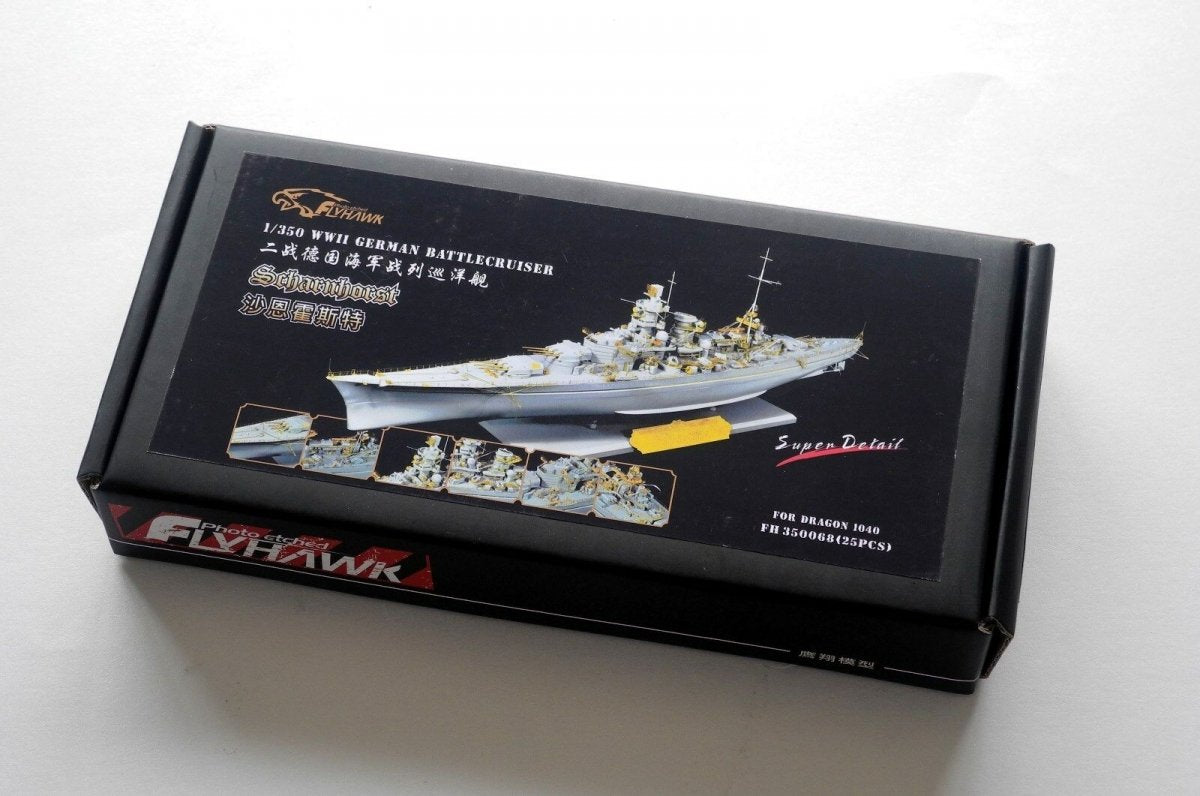 Flyhawk FH350068 Pièces de super détail pour le croiseur allemand Scharnhorst de la Seconde Guerre mondiale (pour Dragon 1040) 1/350
