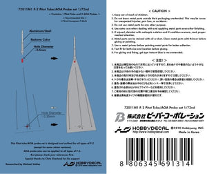HobbyDecal MT72011V1 Ensemble de tubes Pitot F-2 1/72 – Bild 2