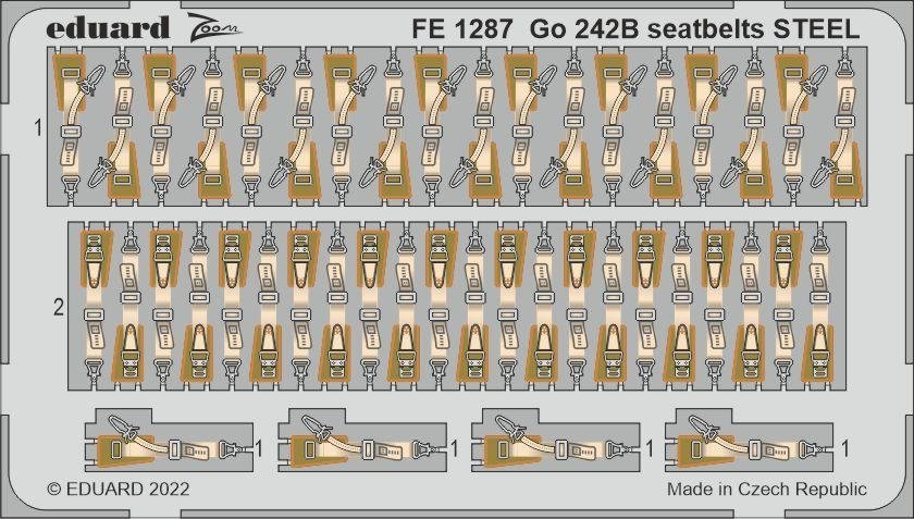 Ceintures de sécurité Eduard FE1287 Go 242B en acier ICM 1/48
