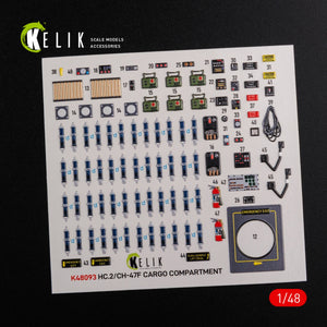 KELIK K48093 CH-47F stickers 3D intérieur pour kit Italeri 1/48 – immagine 2