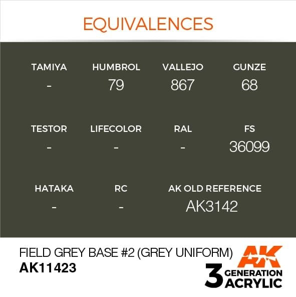AK Interactive AK11423 Base Gris Field n° 2 (Gris Uniforme) 17 ml – imagen 3