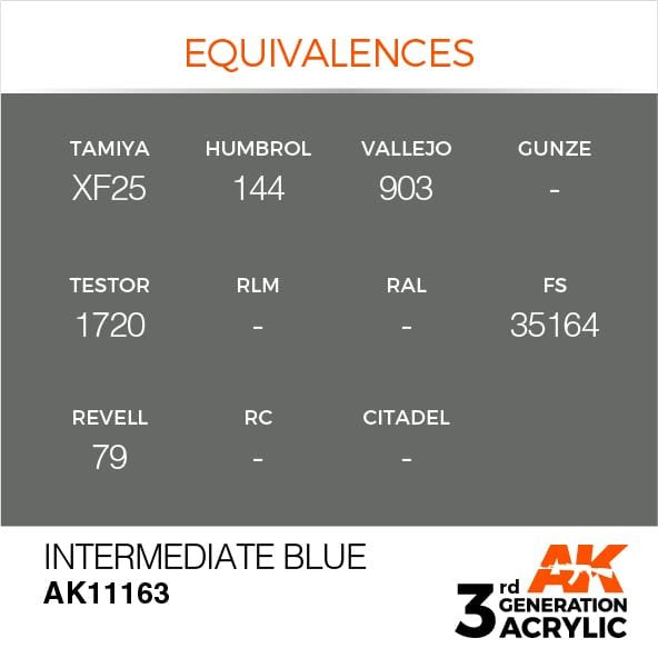 AK Interactive AK11163 BLEU INTERMÉDIAIRE – STANDARD 17 ml – imagen 3