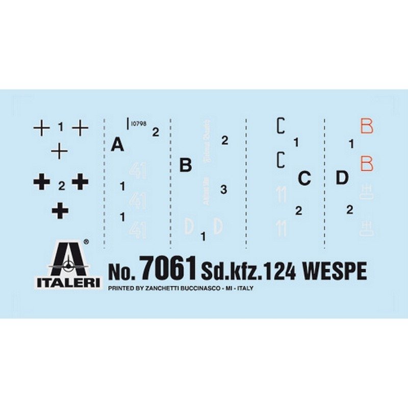 Italeri 7061 Sd.Kfz. 124 « Wespe » 1/72  – immagine 2