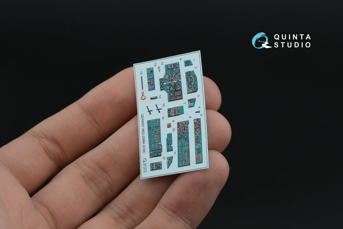 Quinta Studio QD+48557 MiG-25BM 3D-Printed &amp;amp; coloured Interior on decal paper (ICM) (with 3D-printed resin parts) 1/48 – zdjęcie 14