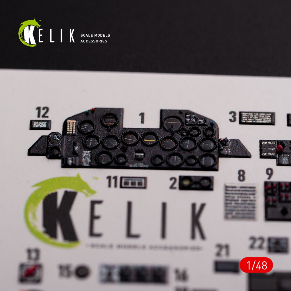 Décalcomanies 3D intérieures KELIK K48015 P-47D « Razorback » pour maquette Tamiya au 1/48 – immagine 3