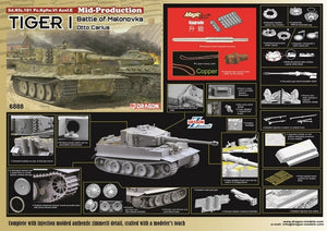 Dragon 6888 Tiger I Mid-Production avec Zimmerit Otto Carius Bataille du village de Malinava 1944 1/35