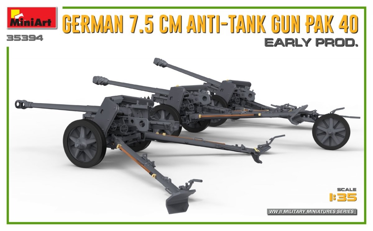 MiniArt 35394 Canon antichar allemand PAK 40 de 7,5 cm. Première version, échelle 1/35 – imagen 7