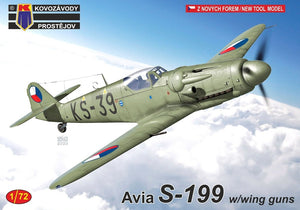 Kovozavody Prostejov KPM0218 Avia S-199 avec canons à ailes 1/72