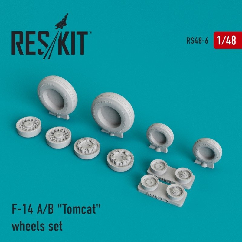Roues en résine RESKIT RS48-0006 F-14 (A/B) « Tomcat » 1/48