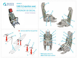 Siège Quinta Studio QR48011 C-2 pour la famille F-104 (Kinetic) 1/48 – immagine 2
