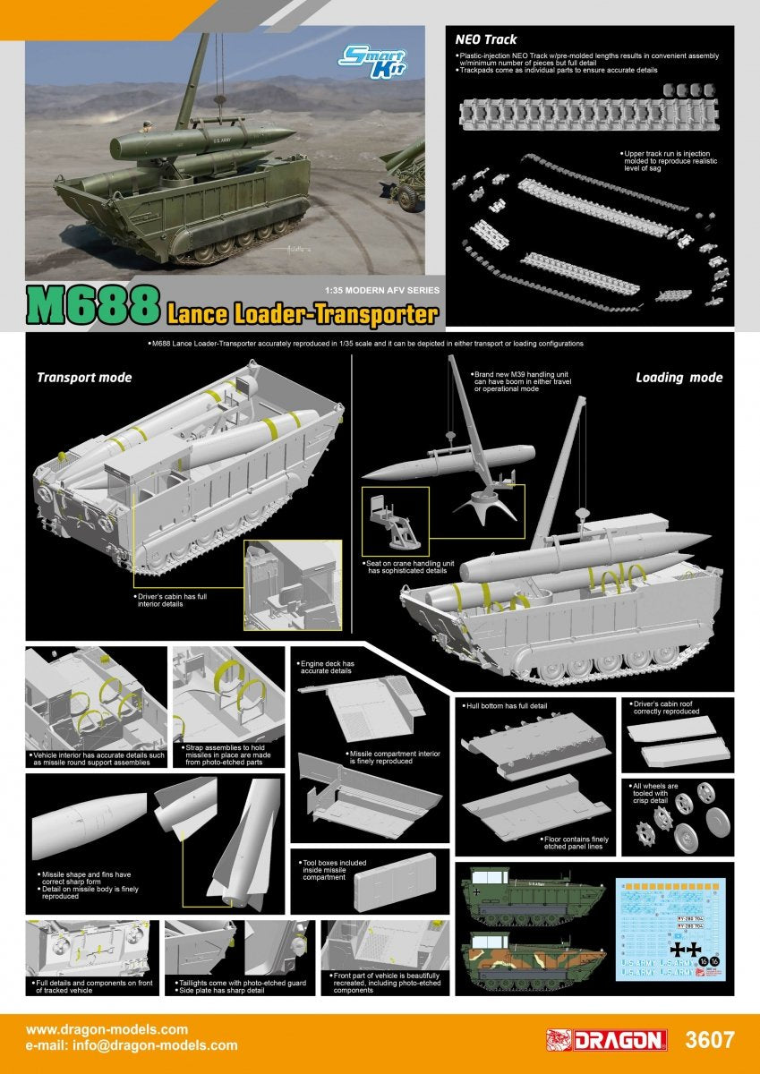 Dragon 3607 M688 Lance Loader-Transporter 1/35 