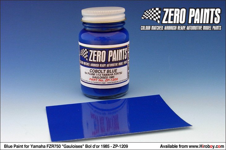 Peinture bleue Zero Paints ZP-1209 Yamaha FZR750 Gauloises Bol d'or 1985, 60 ml