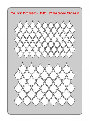 Pochoir Paint Forge PFST013L - Écailles de dragon