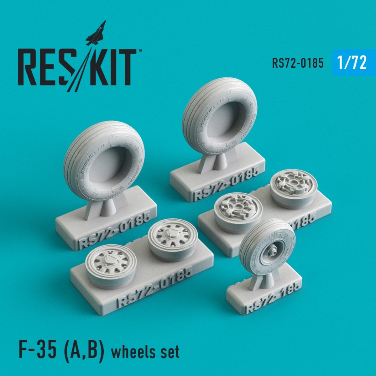 RESKIT RS72-0185 F-35 (A,B) JEU DE ROUES 1/72