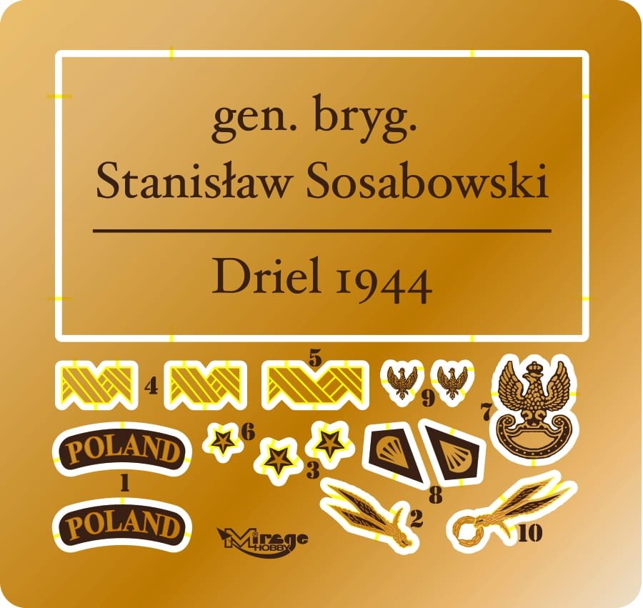 Mirage 120005 Brigue. Général S. SOSABOWSKI (Driel 1944) 200 mm – immagine 3