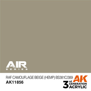 AK Interactive AK11856 RAF CAMOUFLAGE BEIGE (HEMP) BS381C/389 – AIR 17 ml