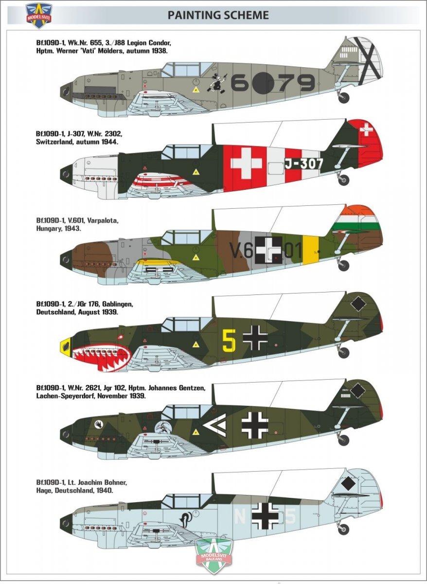 Modelsvit 4806 Messerschmitt Bf.109 D-1 1/48 – image 4