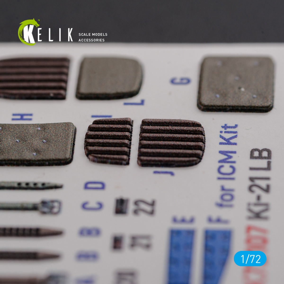 Décalcomanies 3D intérieures KELIK K72107 KI-21 pour maquette ICM au 1/72 – image 9