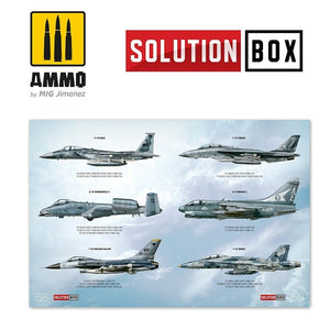 AMMO de Mig Jimenez 6509 Comment peindre les chasseurs gris de l&amp;#39;USAF Navy - Livre de solutions – immagine 8