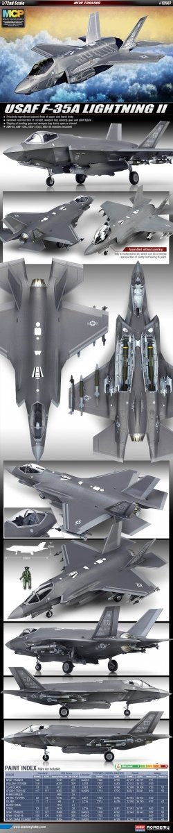 Maquette Academy 12507 Lockheed Martin F-35A Lightning II (USAAF) (1/72) – Bild 2