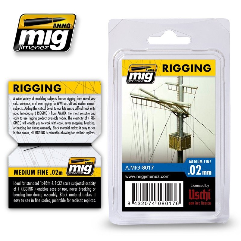 MUNITIONS du Mig Jimenez 8017 GRÉEMENT – MOYEN FINE 0,02 MM