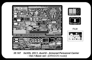 Aber 35167 Sd.Kfz.251/1 ausf.D partie 1 ensemble de base (DRA) (1/35) – Bild 4