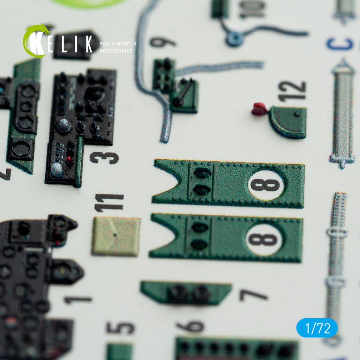 KELIK K72060 Décalcomanies 3D pour intérieur de M6A1 SEIRAN pour maquette Tamiya 1/72 – Bild 3