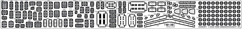 Pontos 35028WD1 HMS Dreadnought Wooden Deck set 1907 1/350 – zdjęcie 3