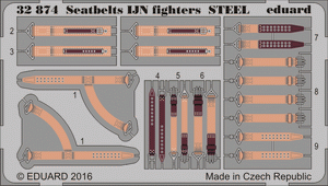 Eduard 32874 Ceintures de sécurité Combattants IJN ACIER 1/32