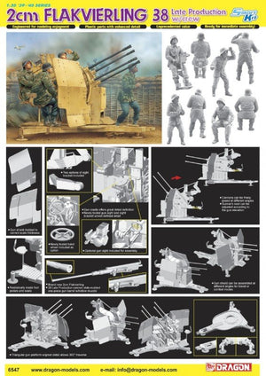 Dragon 6547 2cm Flakvierling 38 in. Équipage (1/35) – immagine 2