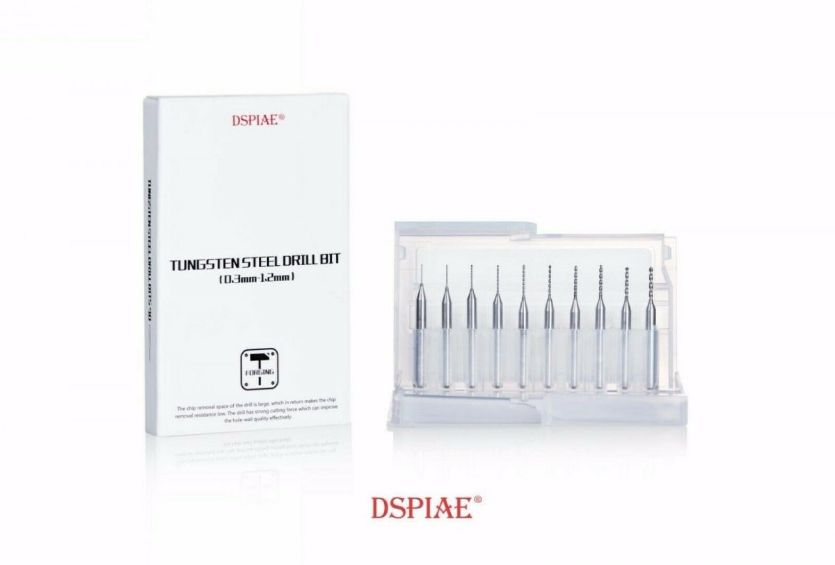 Jeu de forets en acier au tungstène DSPIAE DB-03 de 0,3 à 1,2 mm