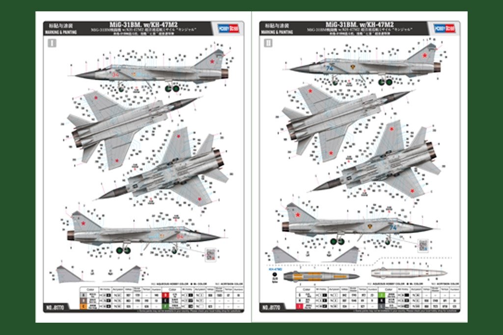 Hobby Boss 81770 MiG-31BM. w/KH-47M2 1/48 – zdjęcie 3