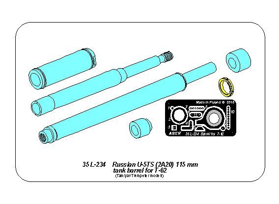 Canon de char russe U-5TS (2A20) de 115 mm Aber 35L-234 pour T-62 (1/35) – image 10