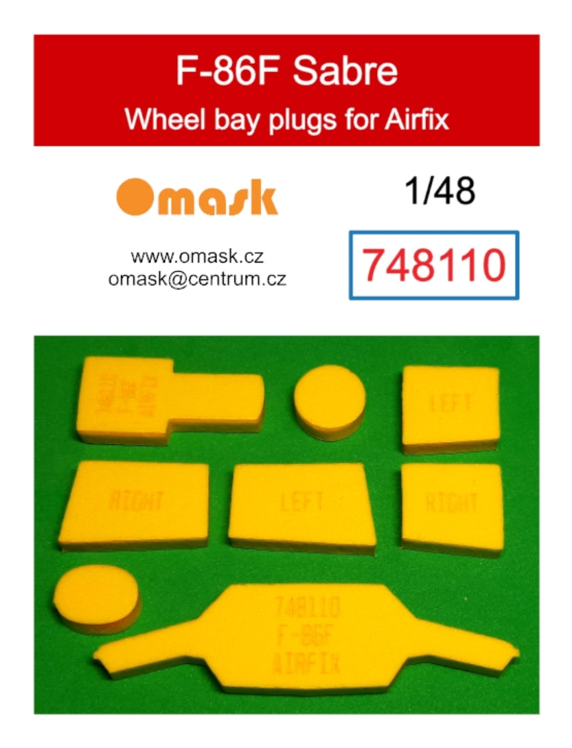 Omask 748110 F-86F Saber wheel bay plugs (for Airfix) 1/48