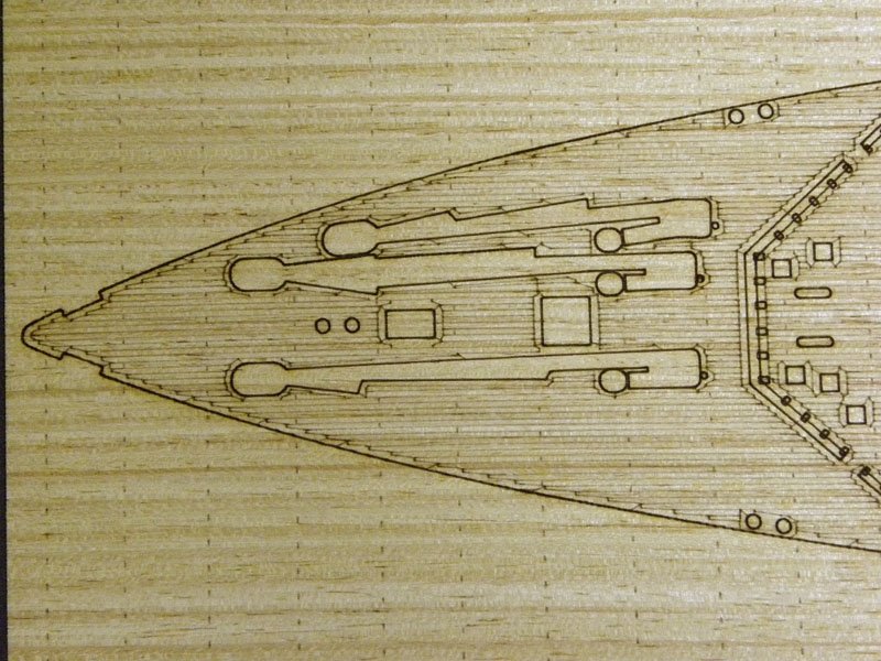 Pontos 35004WD1 HMS Prince of Wales, ensemble de pont en bois (1/350) – imagen 2