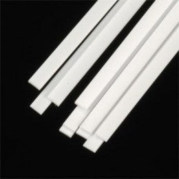 Plastruct 90725 ROD 0,5 mm x 2,5 mm - 250 mm (Styrène blanc) / 10 pièces.