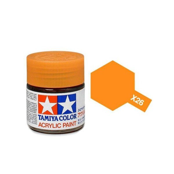 Tamiya 81026 Peinture acrylique transparente orange X-26 23 ml
