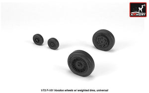 Armory Models AW72321 Roues F-101 Voodoo avec roues avant et pneus lestés en option 1/72 – image 3