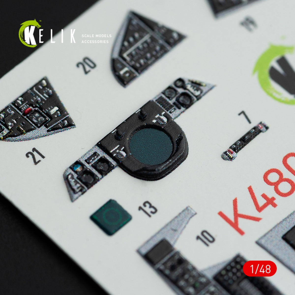 Décalcomanies 3D intérieures KELIK K48074 pour maquette Italeri au 1/48 du F-14A Tomcat – Bild 9