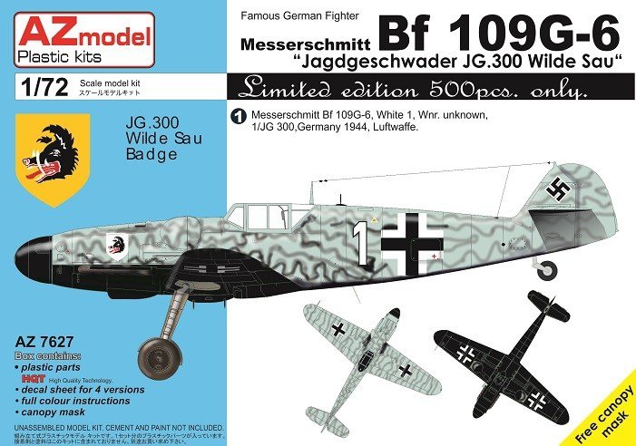 AZ Modèle AZ7627 Bf 109G-6 JG.300 1/72