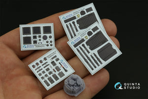 Intérieur coloré imprimé en 3D sur papier décalcomanie (Academy) pour Quinta Studio QD+35119 AH-1Z (avec pièces en résine imprimées en 3D) à l&amp;#39;échelle 1/35 – image 4