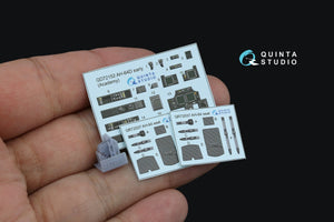 Quinta Studio QD+72152 AH-64D, intérieur coloré imprimé en 3D sur papier décalcomanie (Academy) (avec pièce en résine imprimée en 3D), échelle 1/72 – image 3